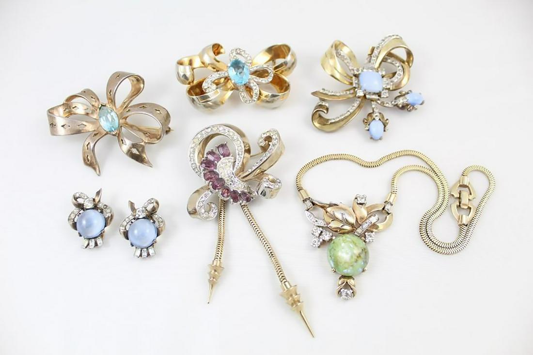 6 Mazer, Boucher & Reja Brooches, Necklace & Earrings (1 of 17)