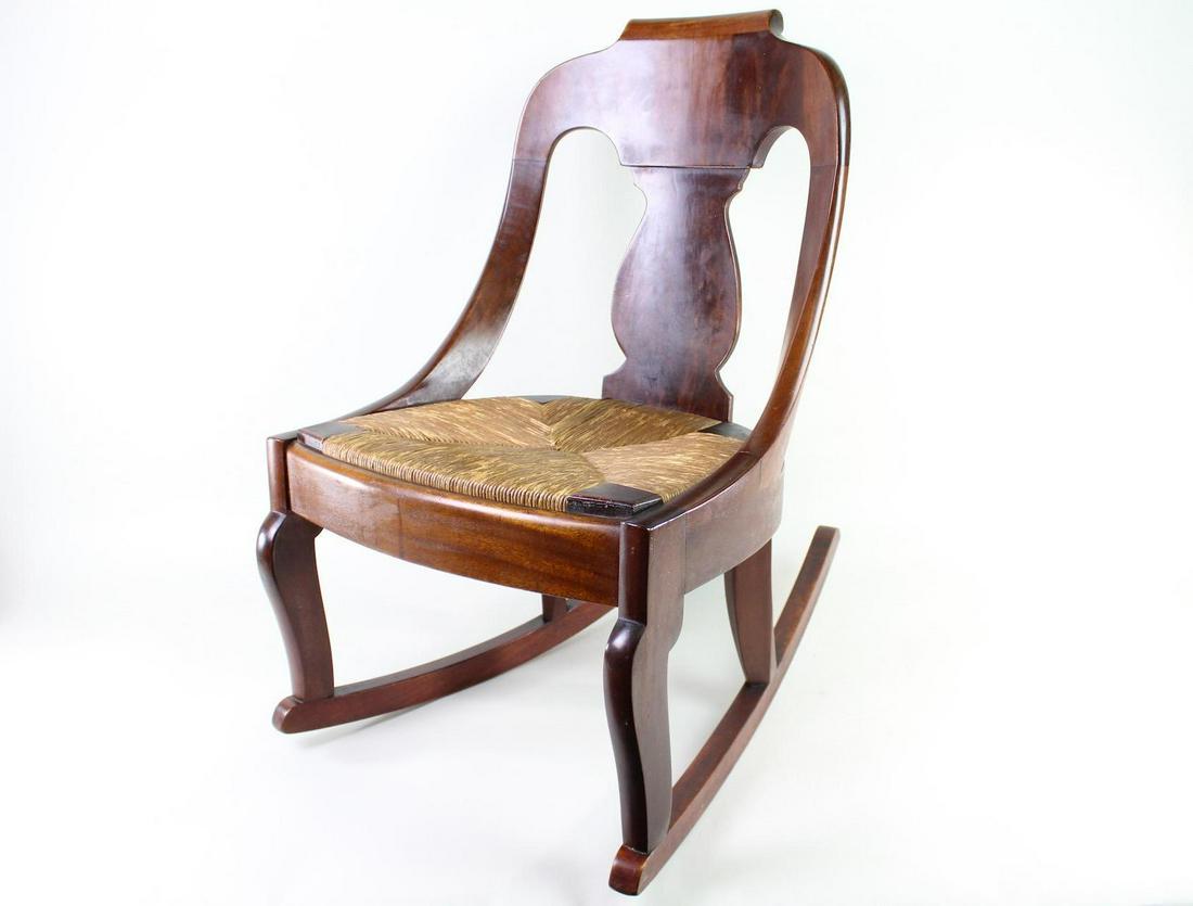 20th C Mahogany Revival Style Childs Rocking Chair (1 of 15)