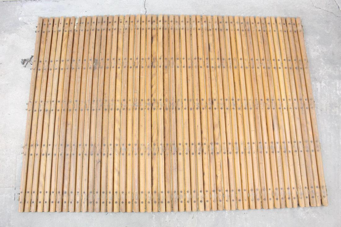 Industrial Wood Slat & Canvas Conveyor Belt,Room Screen (1 of 11)