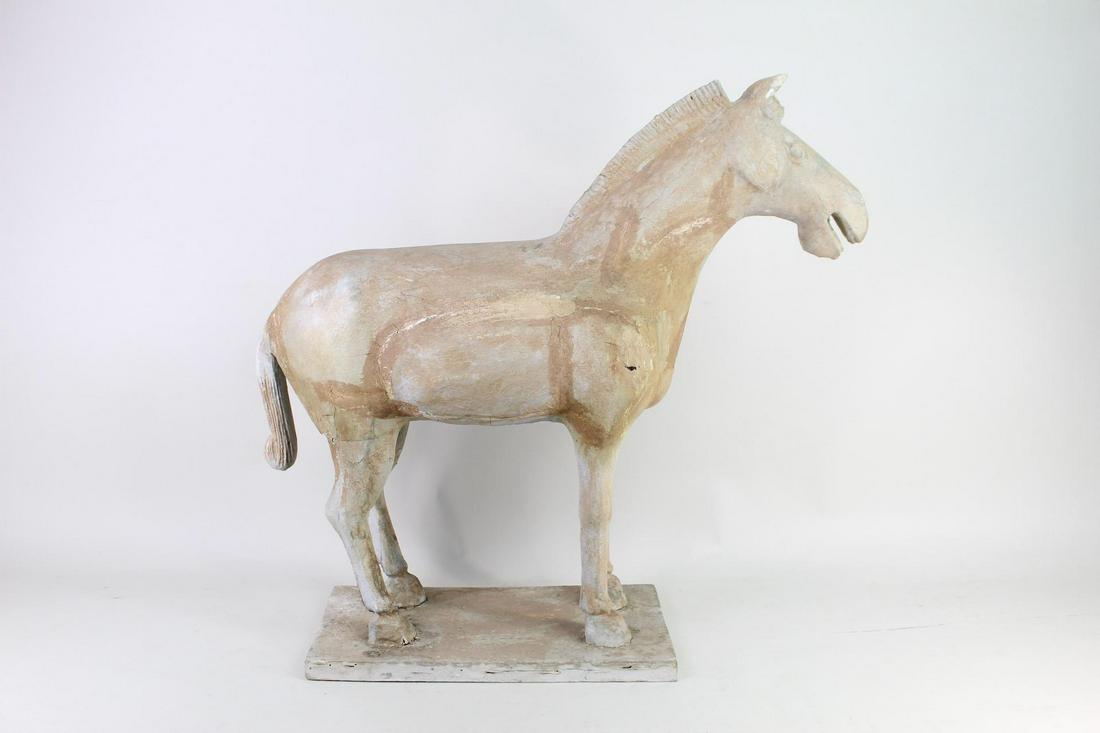 Chinese Terracotta Army Style Carved Wooden Horse (1 of 15)