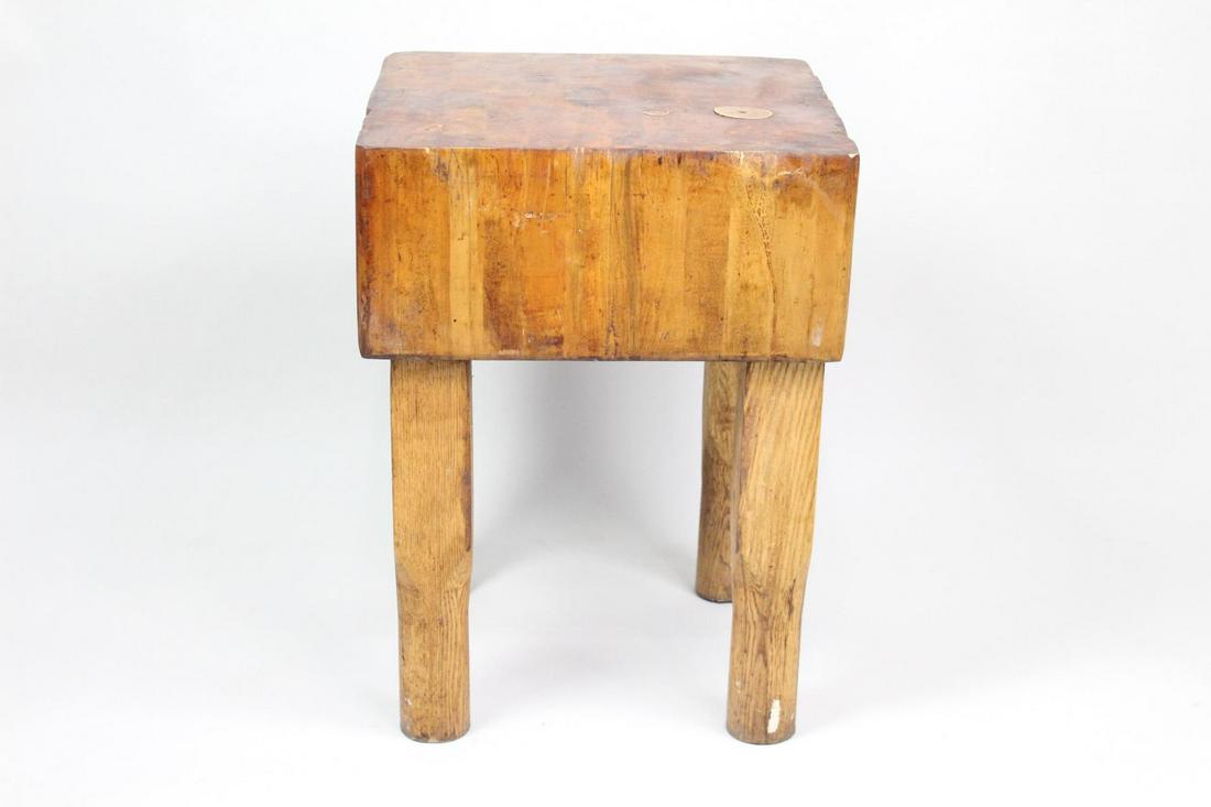 Small Industrial Butcher Block Cutting Table,Shop (1 of 11)