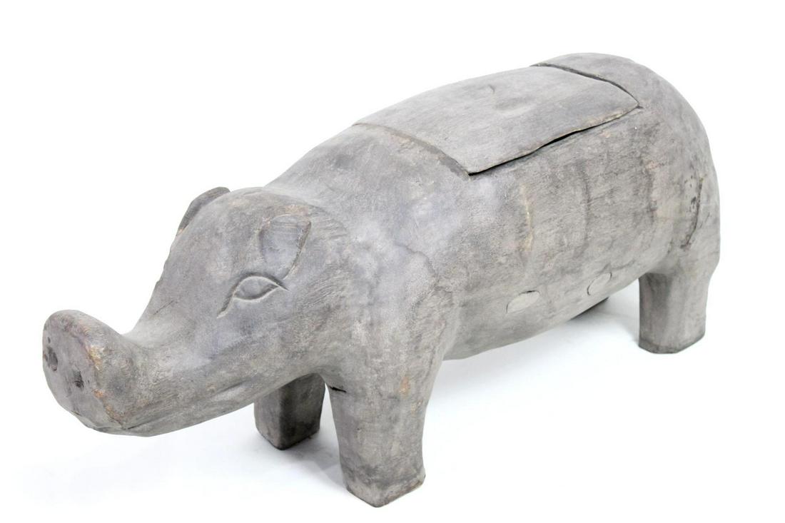 Large Carved Wood Pig Box,Philippines Filipino Folk Art (1 of 11)