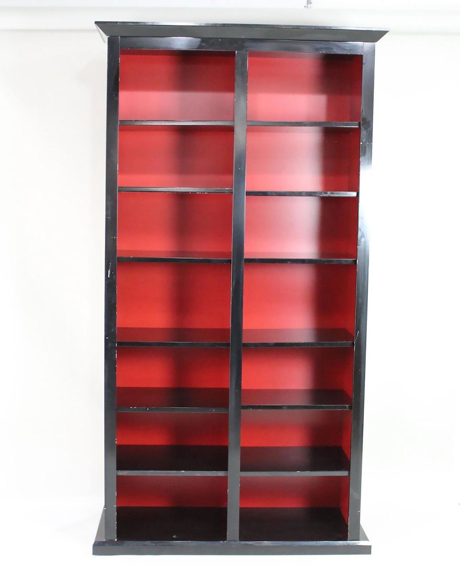 Massive Red & Black Shelving Unit, 7 Shelf Bookcase 1/2 (1 of 10)