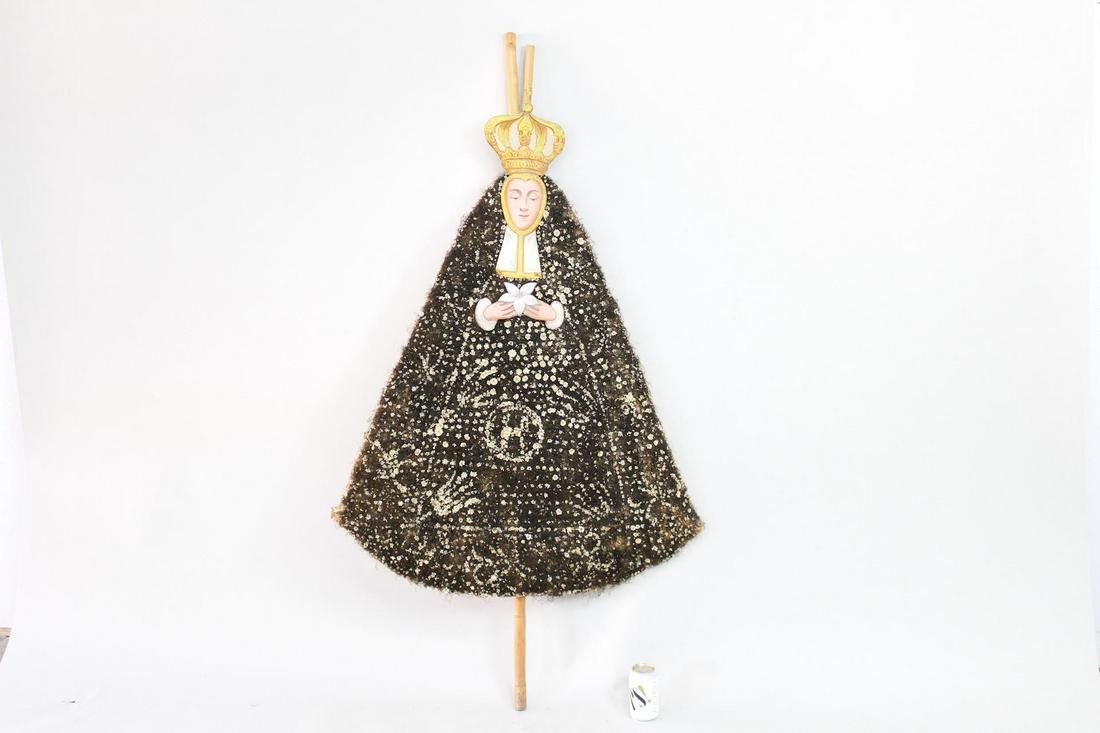 Mexican Folk Art 1940s Processional Madonna Figure 1/3 (1 of 9)