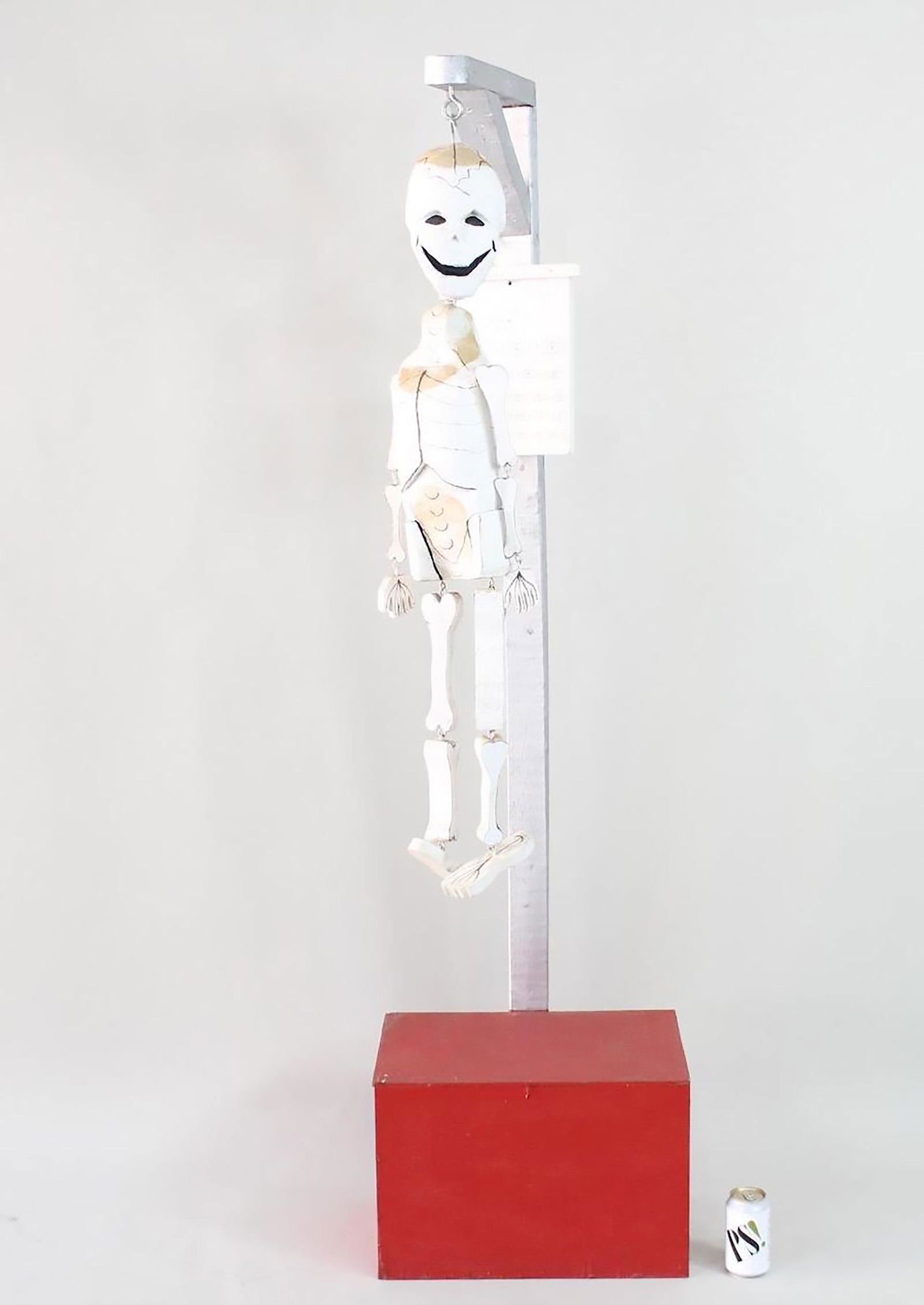 American Outsider Art Sculpture,Skeleton Eye Chart RJW (1 of 10)
