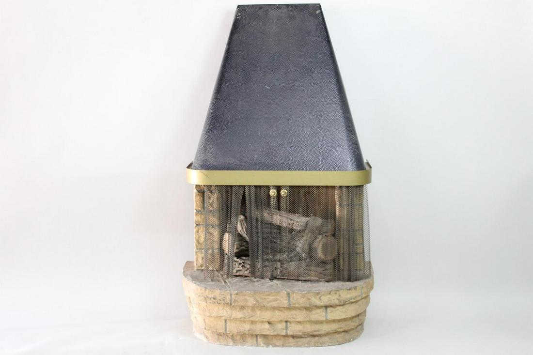 Mid Century Modern Swank Fiberglass Faux Fireplace (1 of 14)