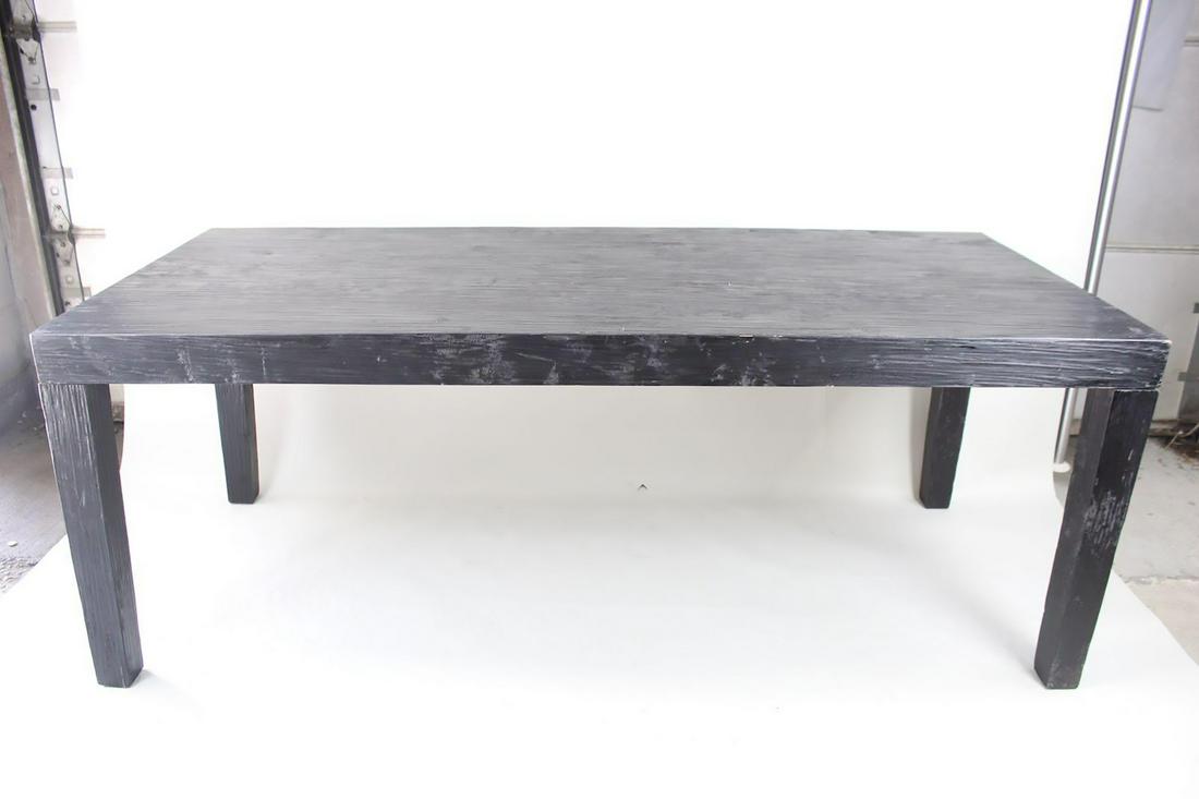 Minimalist Black Stained Wood Modern Dining Table (2/2) (1 of 10)