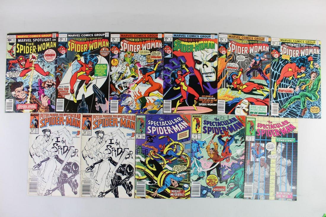 Lot 11 Marvel Comics Spider-Woman No 1 32 Man 1977-1989 (1 of 20)