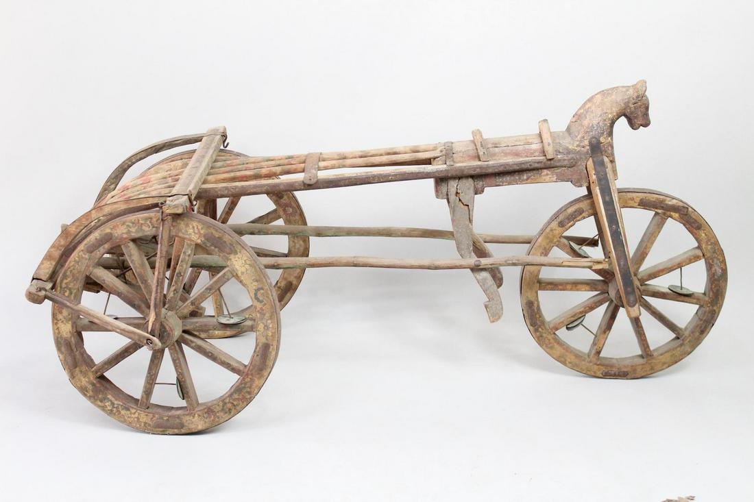 Colonial Market Wagon,Primitive Horse Folk Art India (1 of 15)
