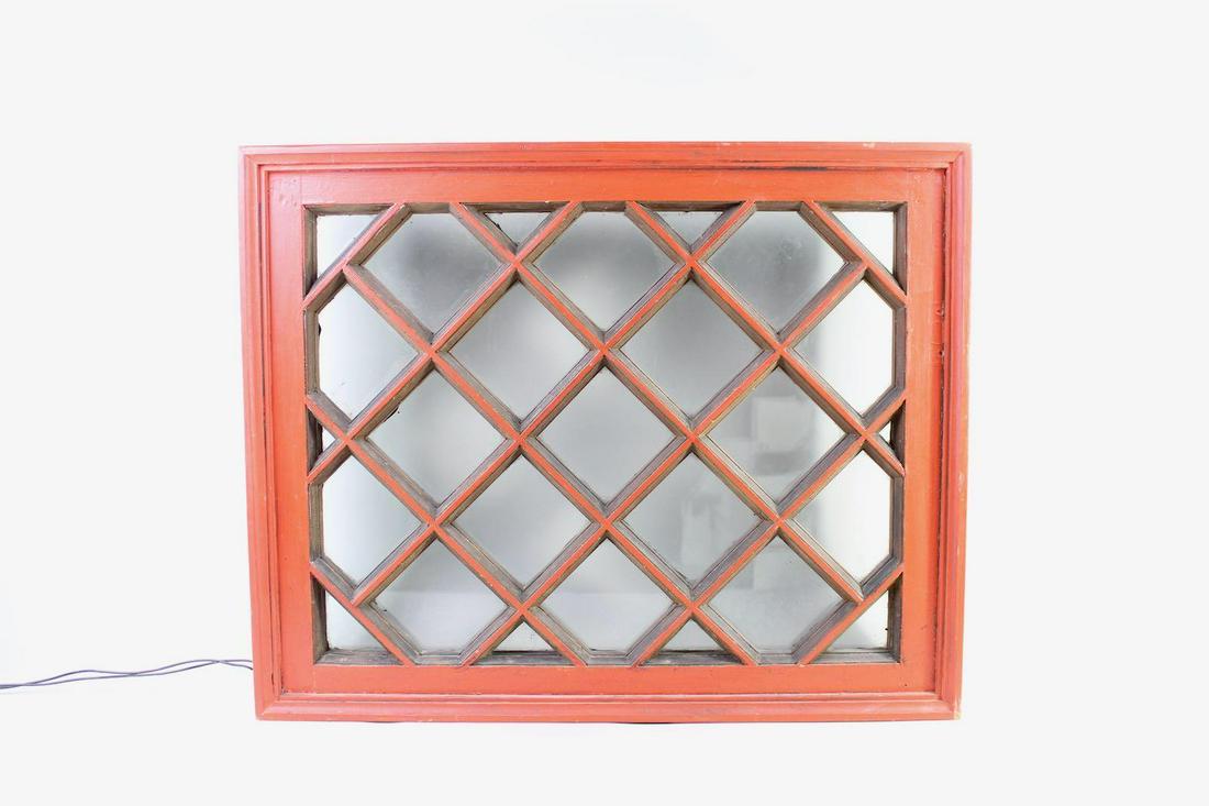 Architectural Tudor Style Framed Diamond Window w/Light (1 of 9)