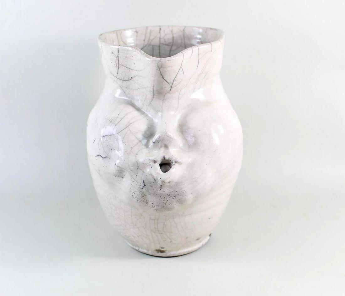 Studio Pottery Face Vase,Old Man Winter Signed Folk Art (1 of 13)