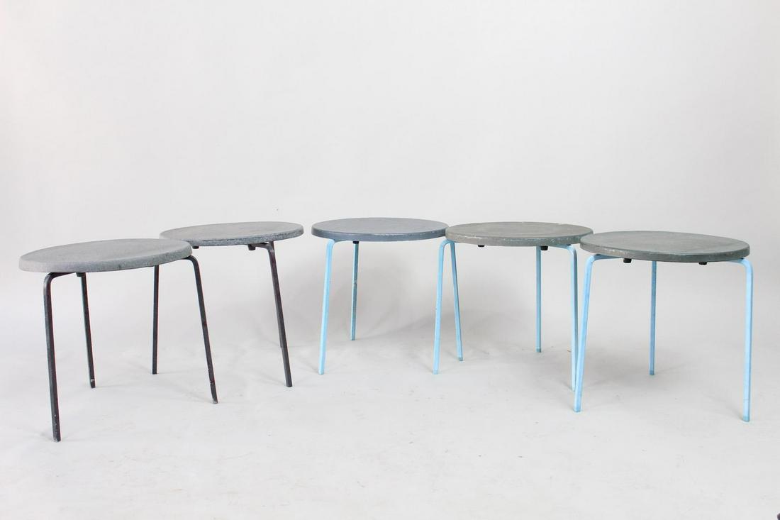 5 Modern Stackable Fibreform Garden Patio Tables,Stools (1 of 15)