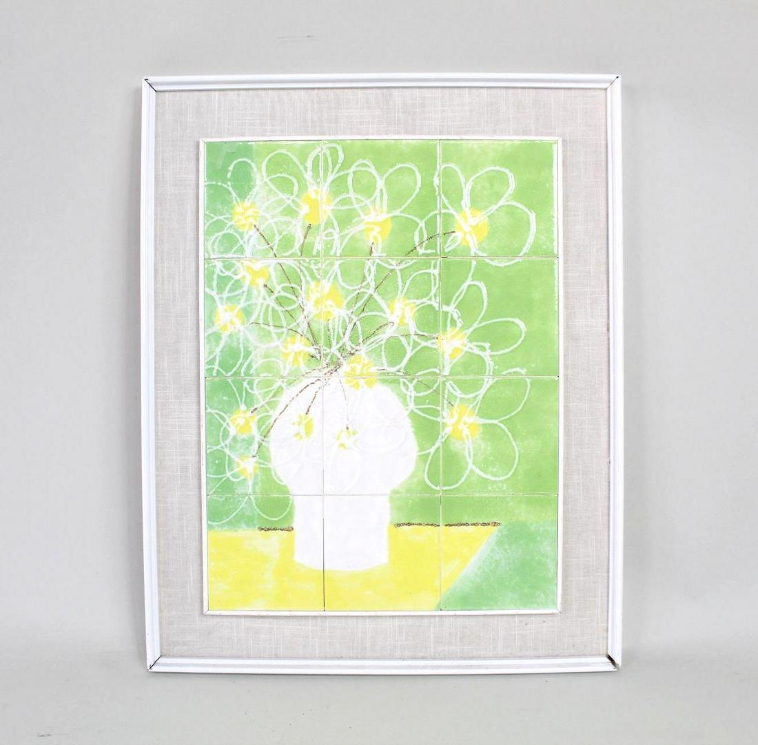 Harris Strong Modern Ceramic Tile Wall Art,Crazy Daisy (1 of 10)