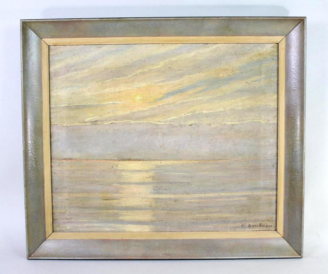 Baltic German Seascape Oil Painting, Clara Arnheim 1913 (1 of 10)
