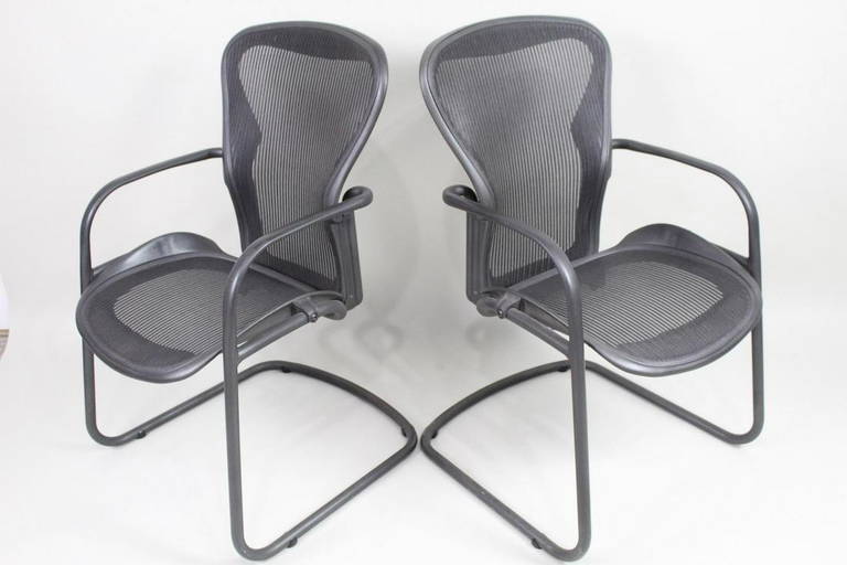 2 Herman Miller Contemporary Aeron Office Side Chairs (0092) on May 21