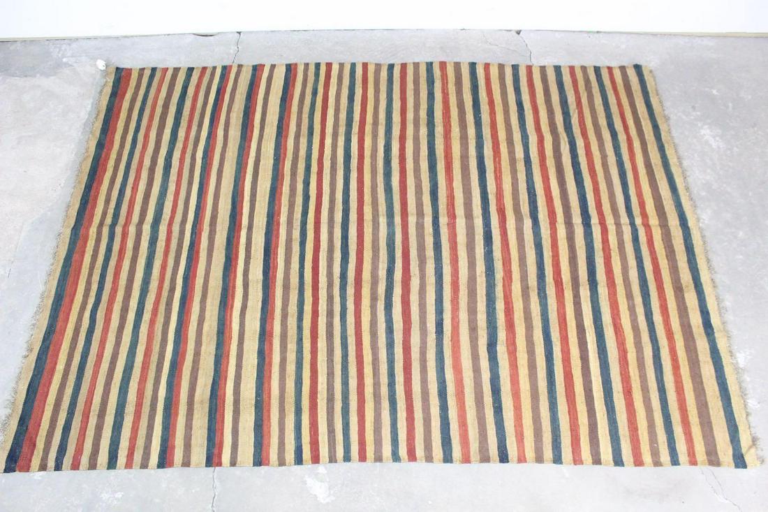 Large 9x6 Mid-Century Modern Striped Afghan Kilim Rug (1 of 9)