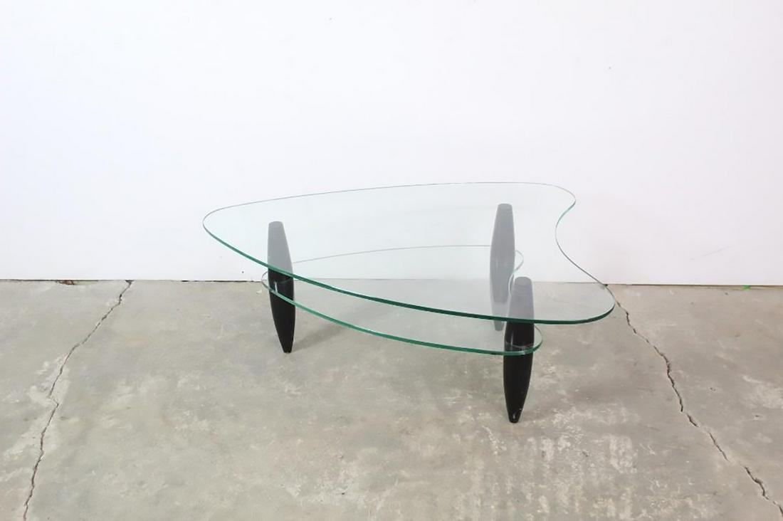 Mid Century Modern Pearsall Style Kidney Glass Table (1 of 10)