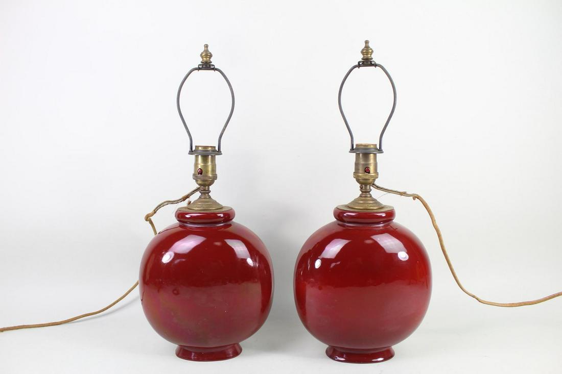 Pair Mid Century Modern Lamps Richard Ginori 1956,Italy (1 of 12)