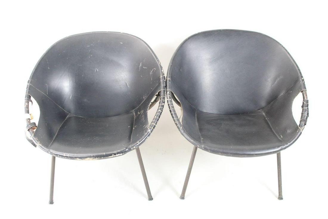Pair Mid-Century Modern Lusch & Co 1960s Balloon Chairs (1 of 18)