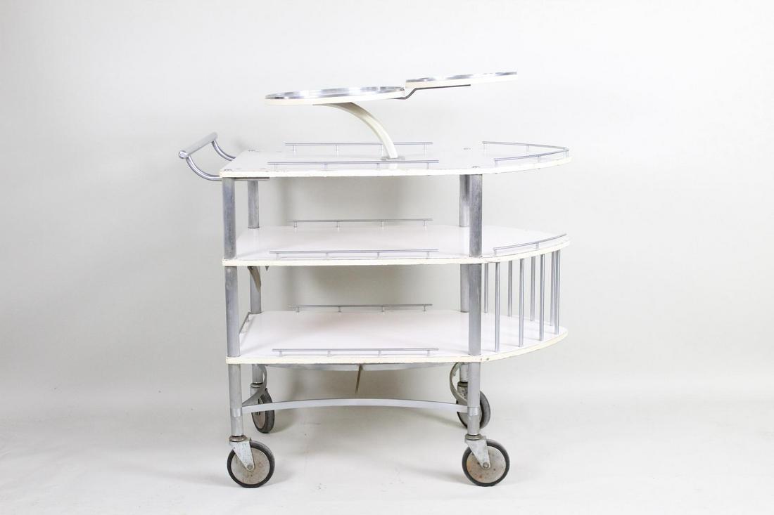 Mid-Century Modern 4-Tier Nautical Style Serving Cart (1 of 11)