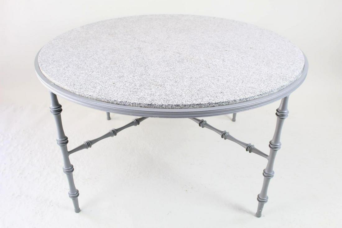Round Marble Top Table w/Giacometti Style Metal Base (1 of 10)
