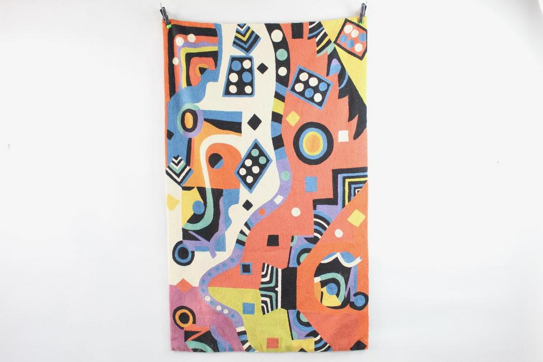 Colorful Postmodern 1980s Art Wall Hanging Tapestry (1 of 13)