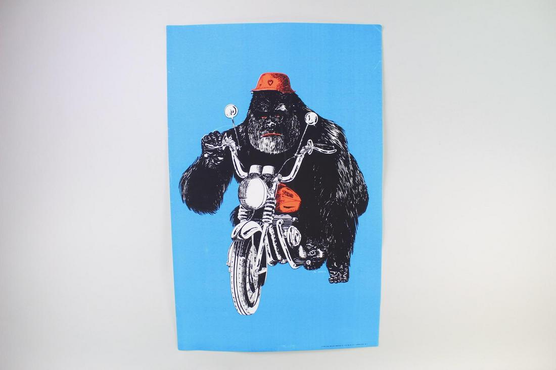 AVJarvis Pop Art Screen Print Poster Motorcycle Gorilla (1 of 13)