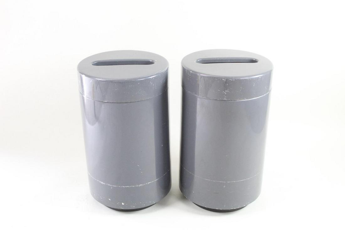 Matching Pair Kartell Style Contemporary Trash Cans (1 of 7)