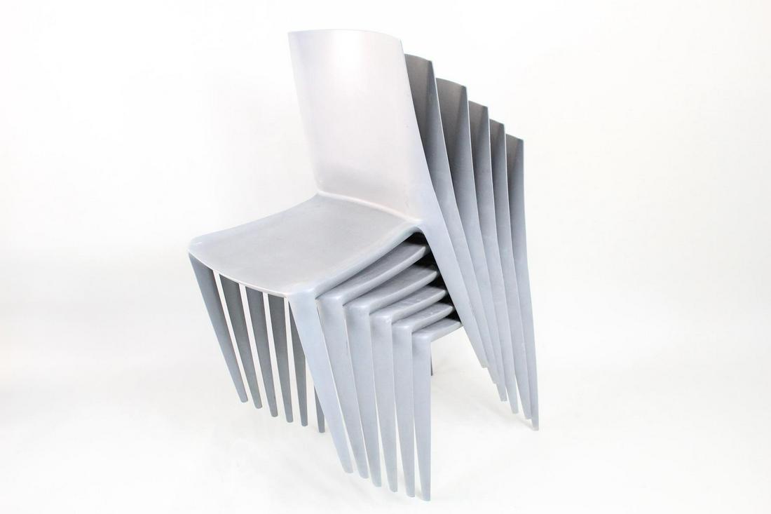 6 Modern Gray Bellini Heller In/Outdoor Dining Chairs (1 of 17)