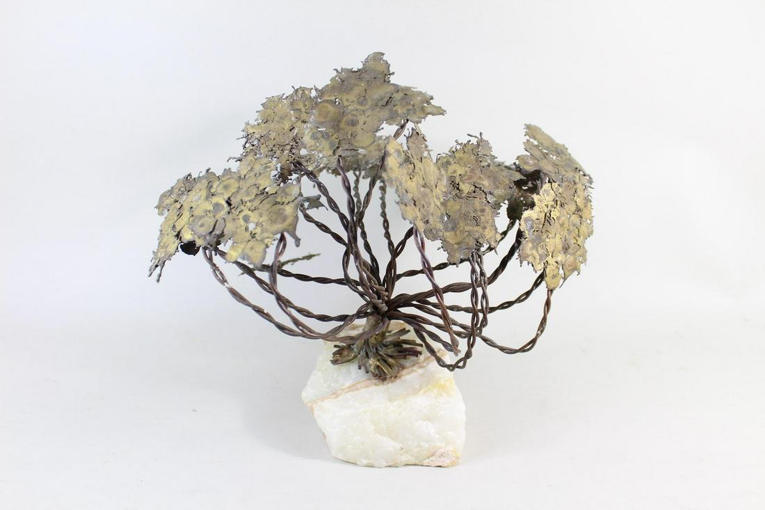 Jere Style Tree Bonsai Sculpture w/ Stone Base (1 of 13)