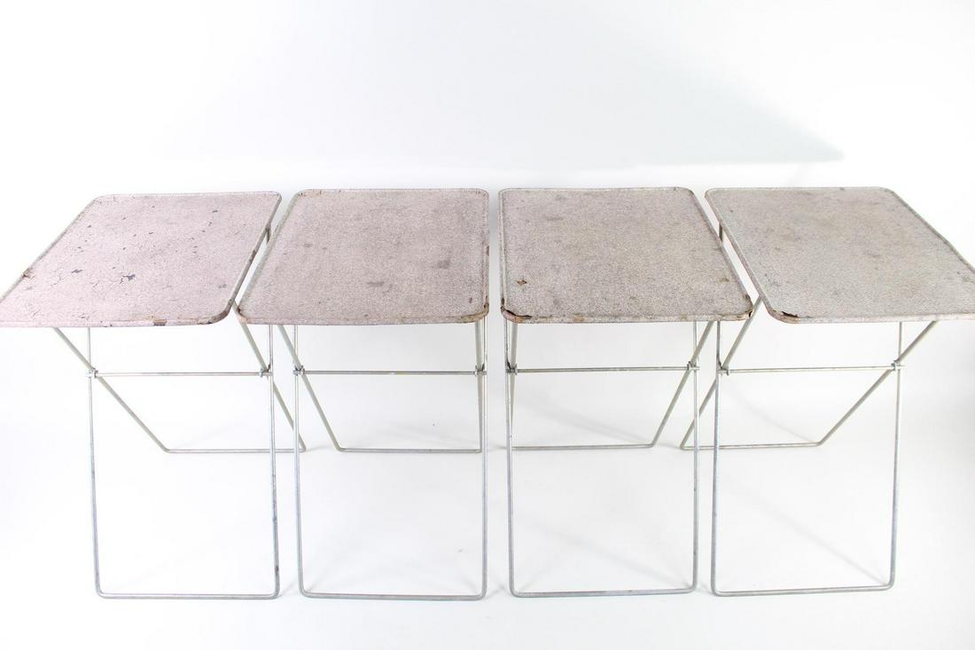 4 Durham 1940 TV Dinner Patio Folding Tray Handi-Tables (1 of 12)