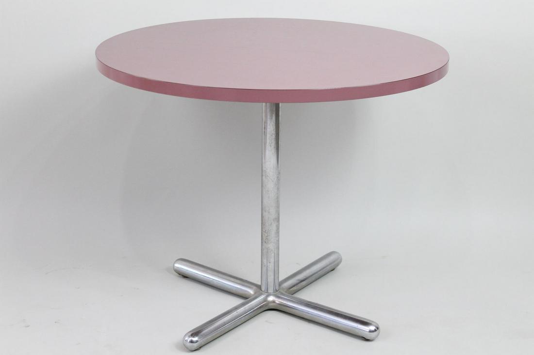 Postmodern Purple Round Cafe Dining Table w/Chrome Feet (1 of 7)