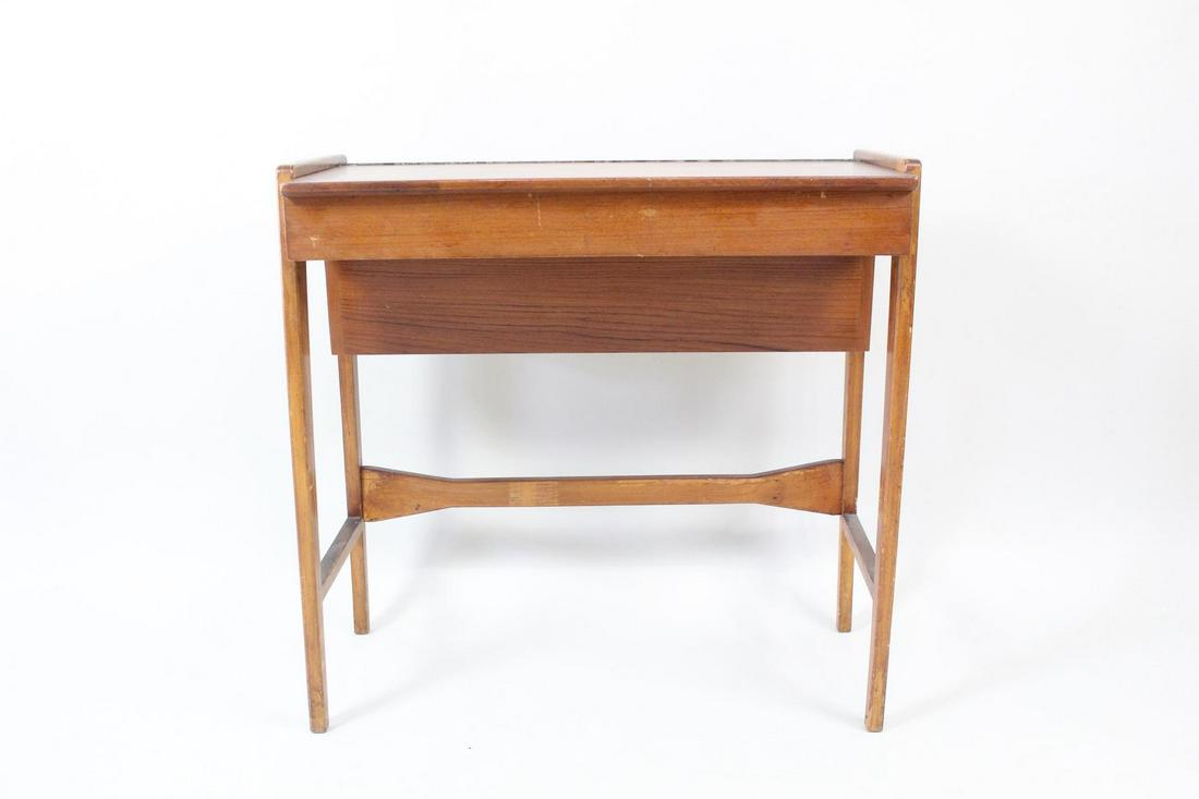 Small Mid-Century Teak Desk Writing Table w/ Storage (1 of 16)