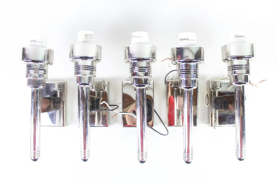 5 Nessen Mid-Century Modern Art Deco Style Torch Sconce (1 of 11)