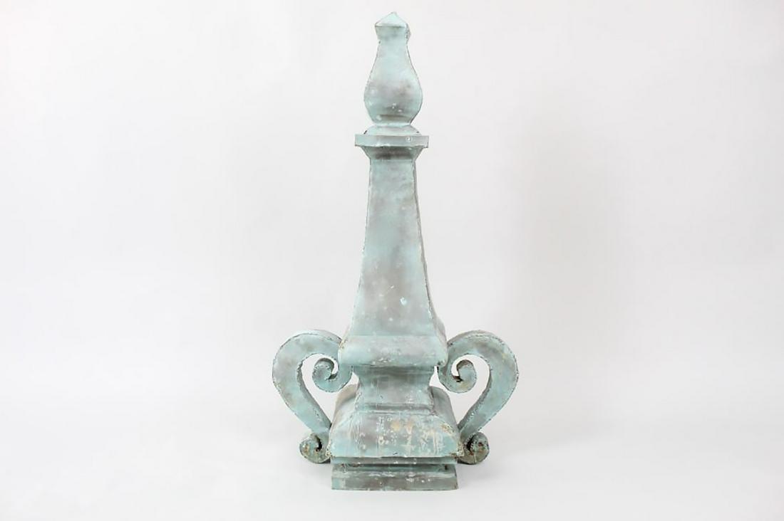 Large 3-ft Patinated Sheet Copper Architectural Finial (1 of 10)