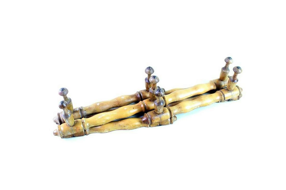 Faux Bamboo 7-Hook Accordion Hat Coat Umbrella Rack (1 of 9)