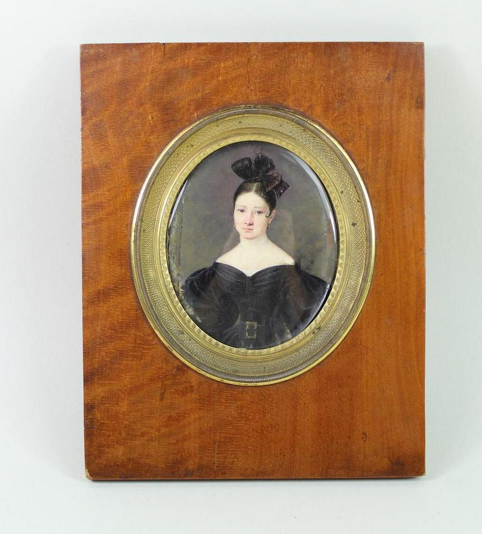 19th C Miniature OIl Painting by Jean-Baptiste Sabatier (1 of 11)