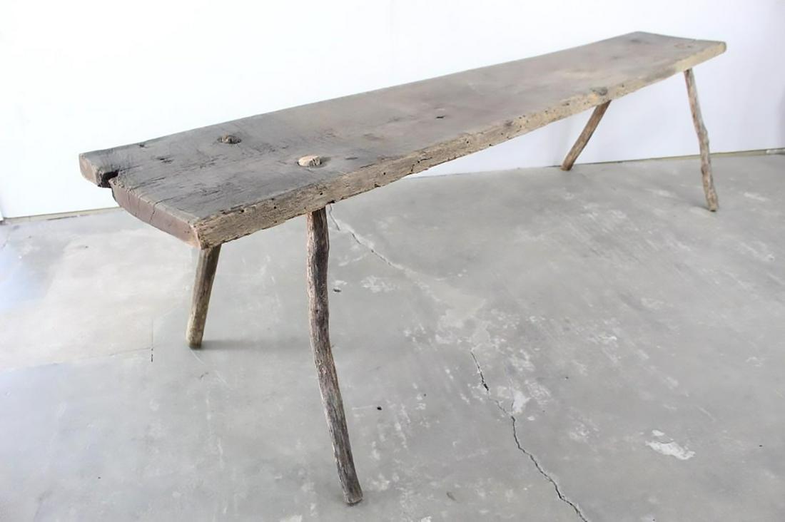 11 Ft Long Primitive Peg Leg Butcher Block Farm Table (1 of 11)