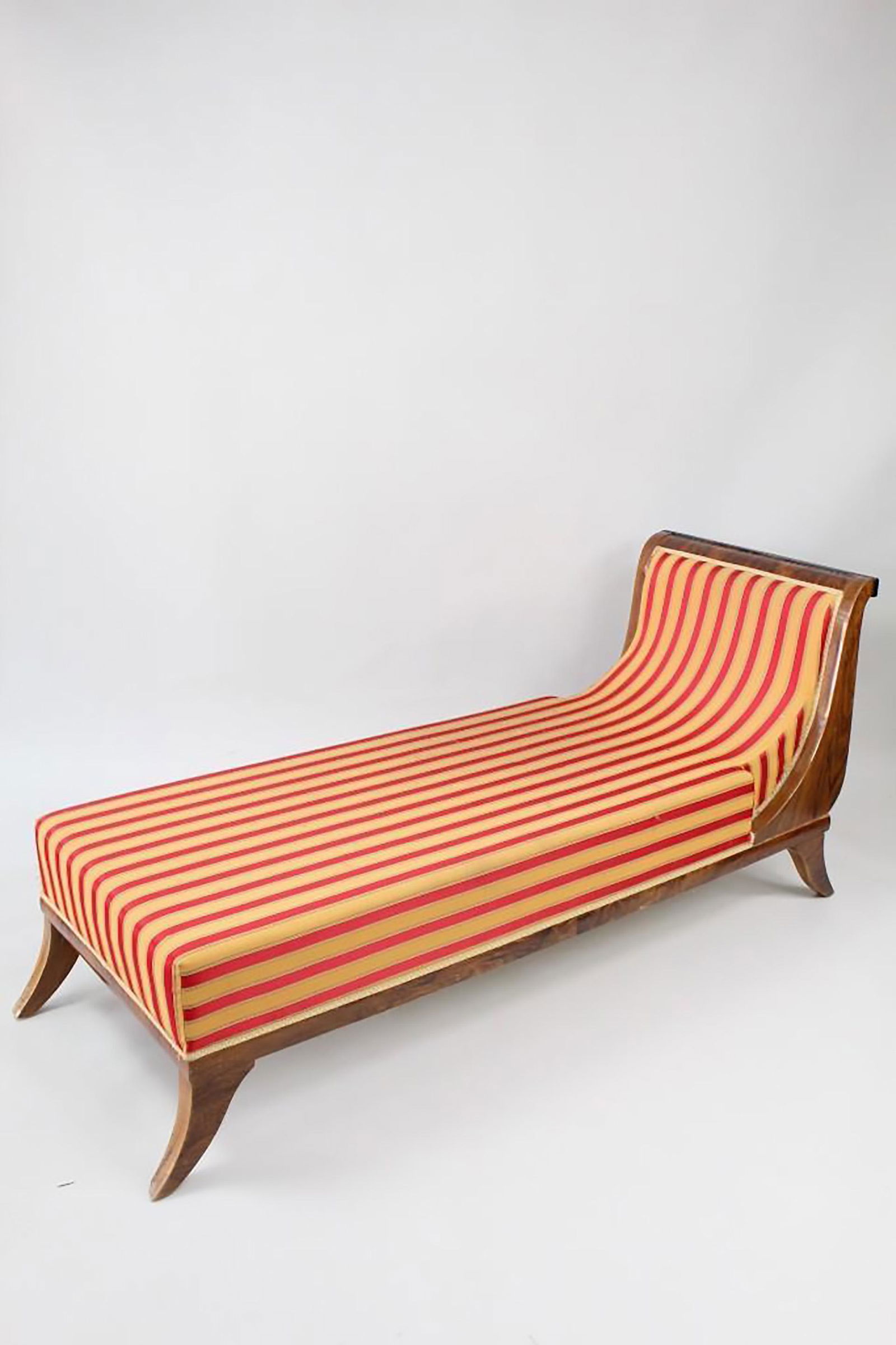 French Empire Style Mahogany Daybed Chaise Longue (1 of 12)