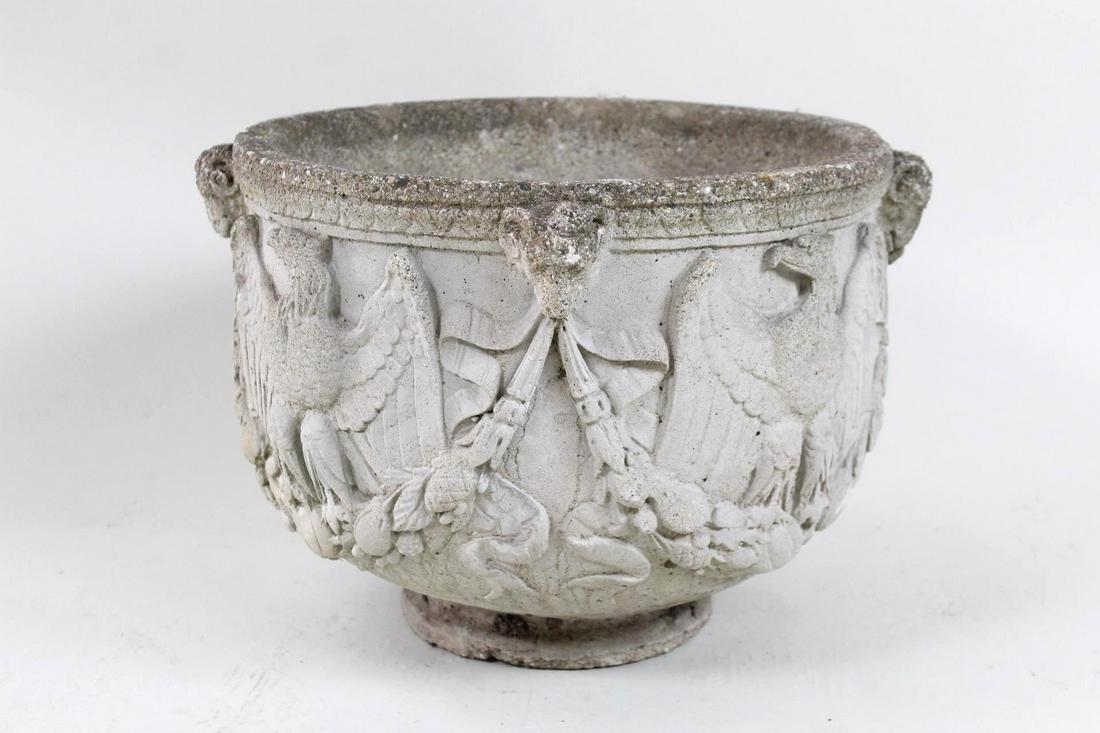 Cast Stone Concrete American Eagle Classical Planter (1 of 7)