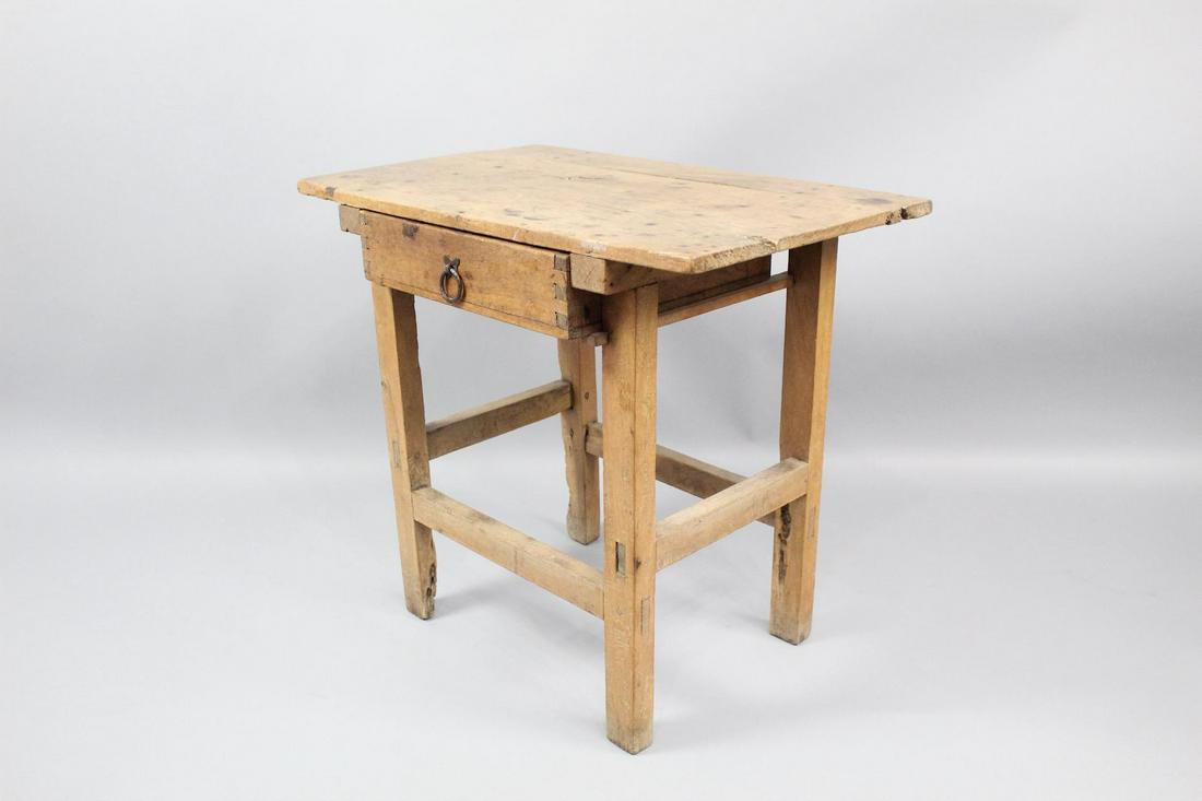 Antique Primitive Farmhouse Side Table w/Drawer, Patina (1 of 13)