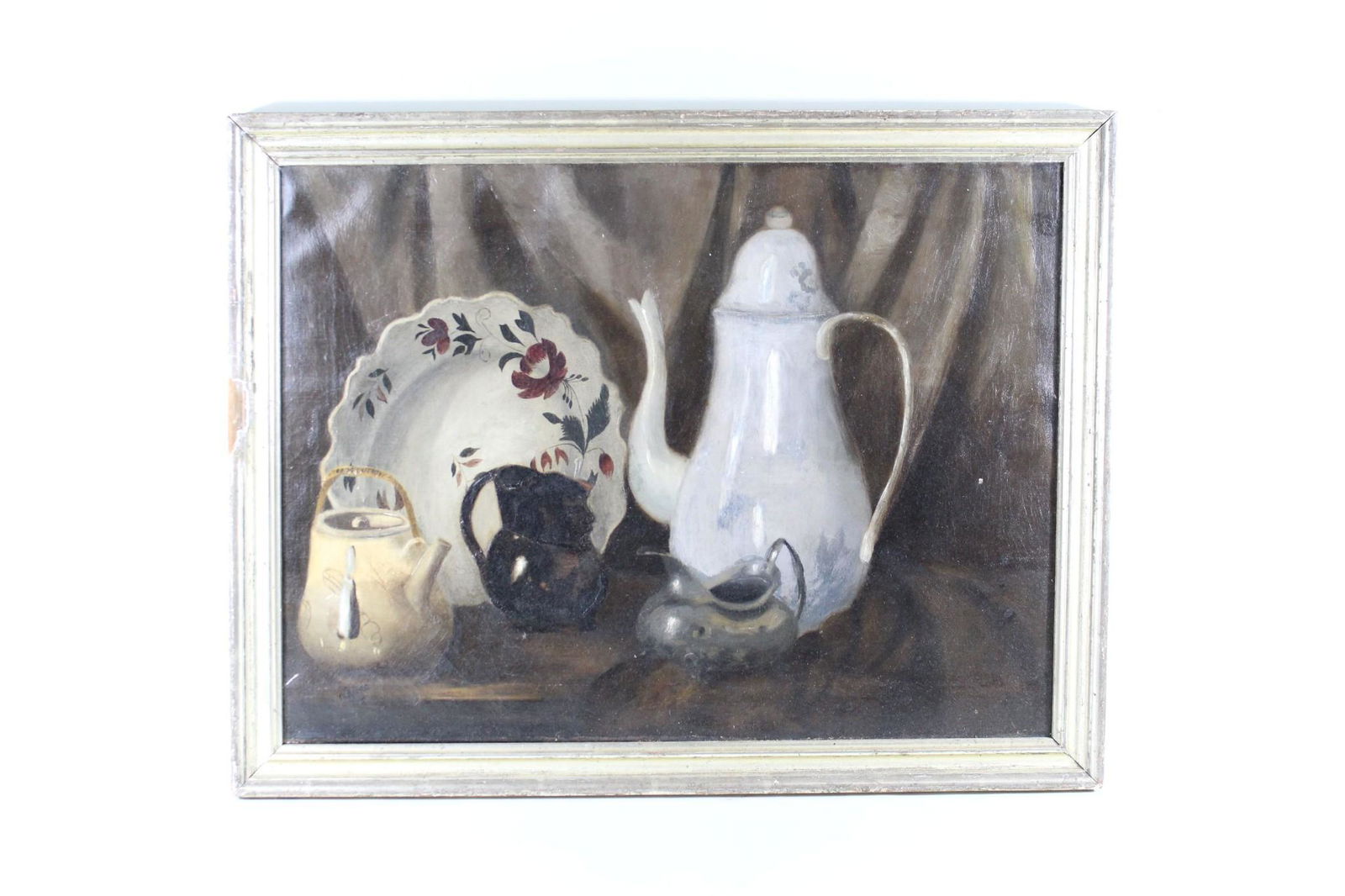 Antique Silver Framed Still Life Oil Painting, A.Rotger (1 of 13)