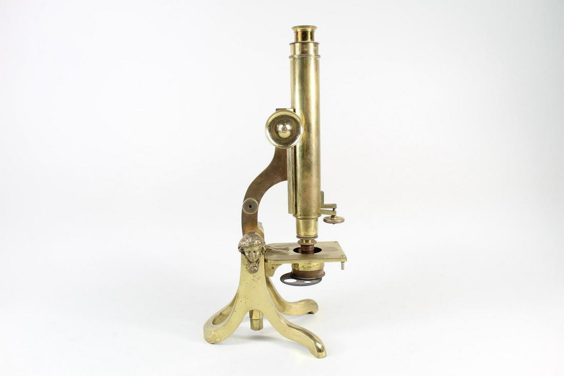 Henry Crouch 19th C. Brass Microscope London Model 1174 (1 of 14)