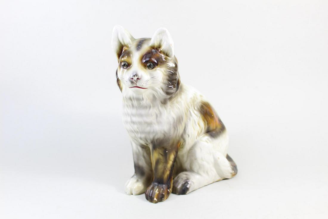 Antique Ceramic Pottery Cat Figure,Coimbra Portugal (1 of 13)