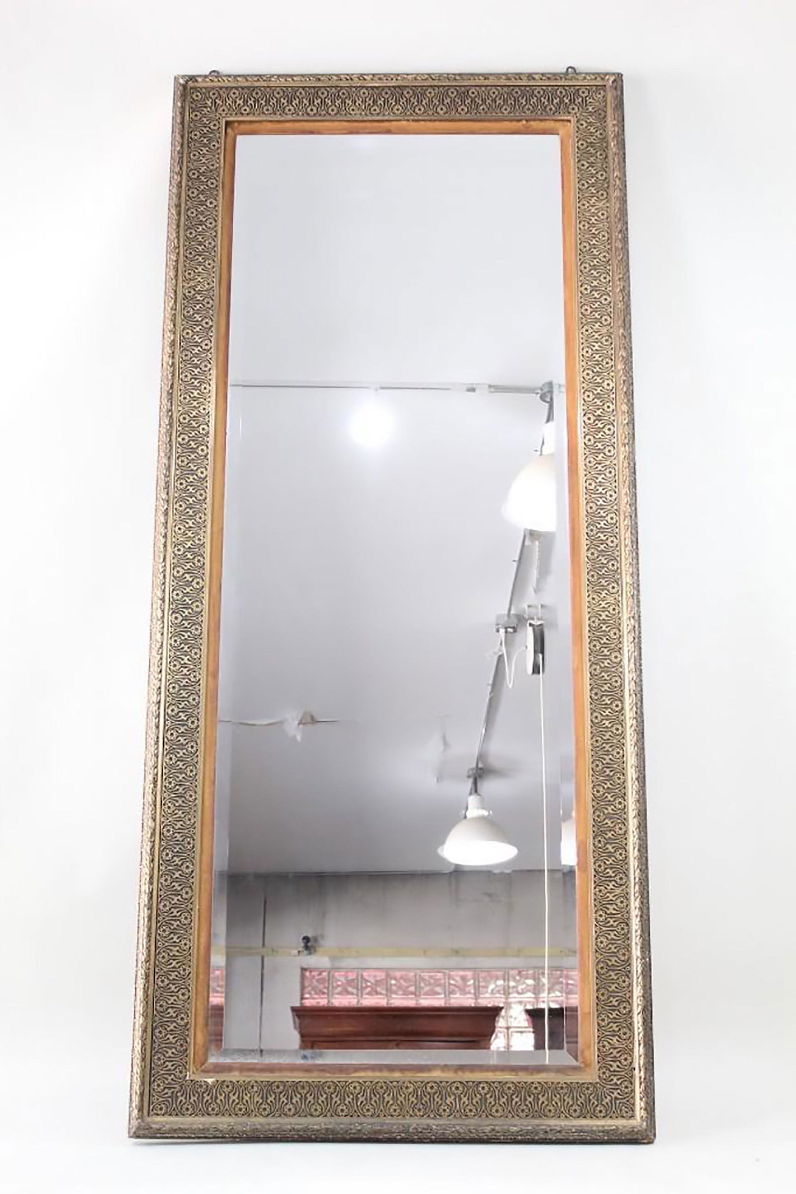 Huge 19th C Gold Framed Beveled Mirror,WH Burton Albany (1 of 11)