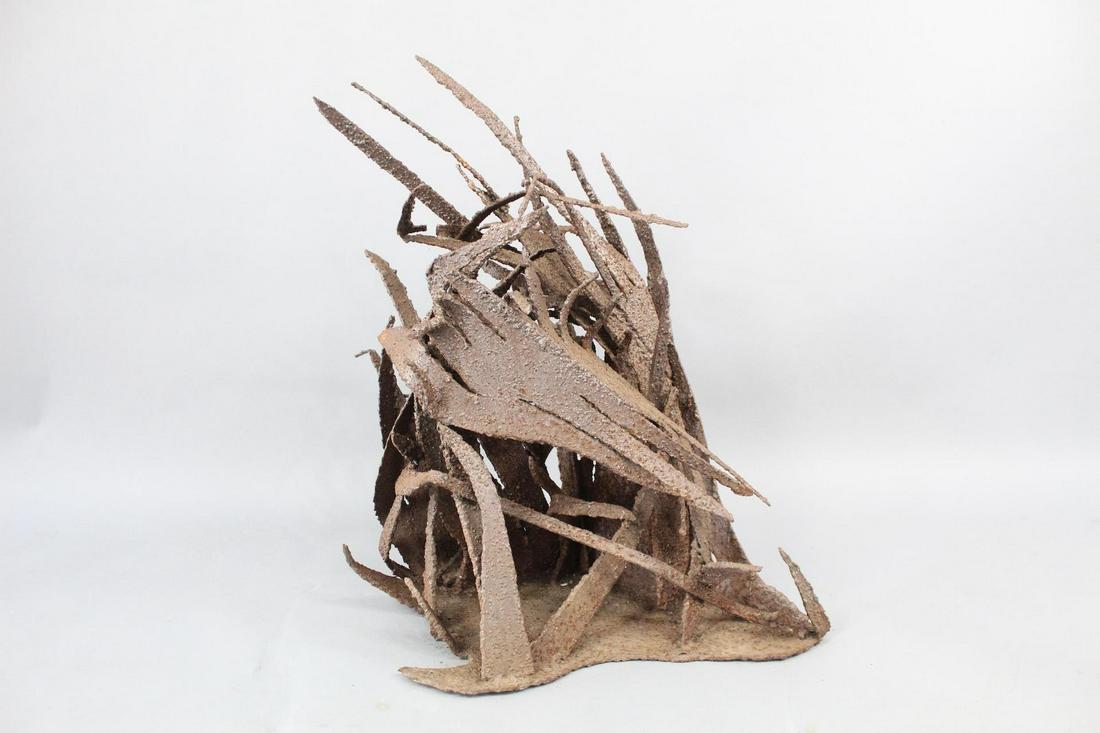 Mid-Century Modern Brutalist Abstract Iron Sculpture (1 of 10)