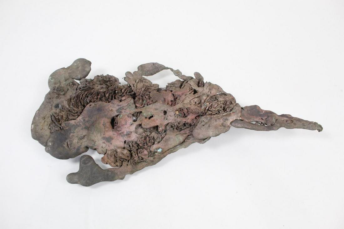 Brutalist Metal Slag Found Art Sculpture, Chemiakin, 19: Abstract Metal Splatter Found Art, Chemiakin 19 of 35 Mixed metals Weight: 25.5 lbs Dimensions are 24.5 in h x 13 in w x 2.75 in d. This metal slag piece was handpicked by artist Mihail Chemiakin (b.1