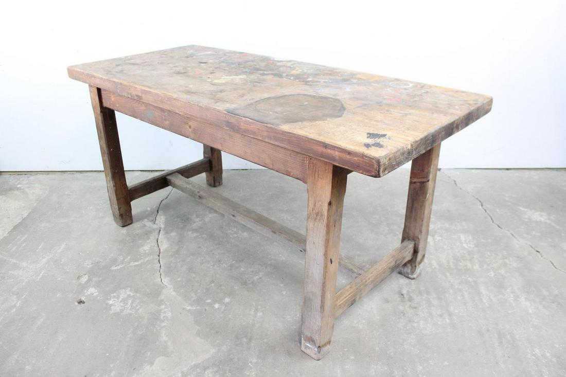 Industrial Wood Work Table of Artist Mihail Chemiakin,1 (1 of 8)