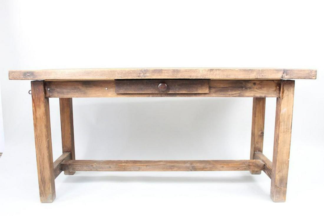 Industrial Wood Work Table of Artist Mihail Chemiakin (1 of 13)