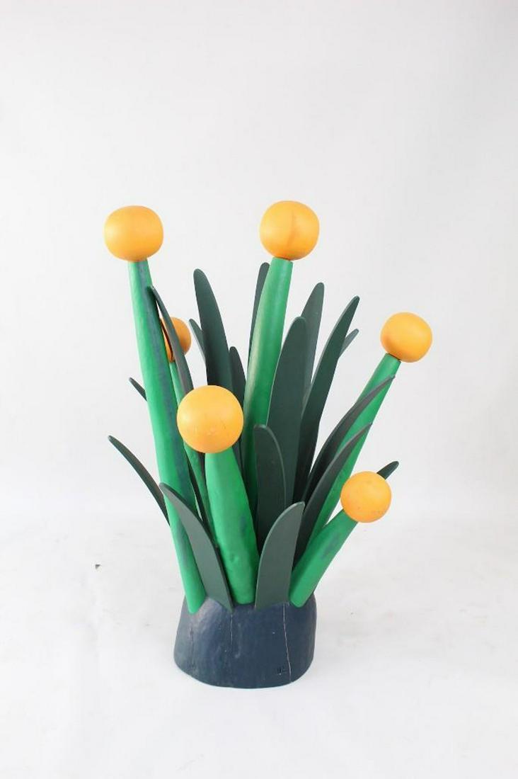 Rimantas Idzelis Naive Folk Art Plant Sculpture, Signed (1 of 10)